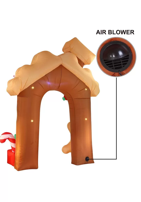 Flash Sale 10 Foot Tall Jumbo Gingerbread Inflatable Archway Decoration Christmas Decorations