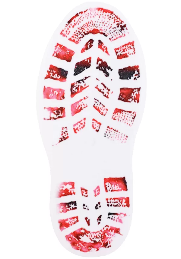 Cheap 11 Inch Pvc Bloody Shoe Prints Halloween Decoration Indoor Decorations