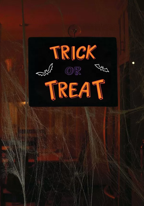 Online 11 Inch Trick Or Treat Neon Light Sign Door Decorations