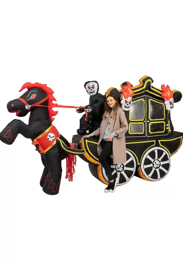 Clearance 12 Foot Inflatable Halloween Carriage Decoration Inflatable Decorations