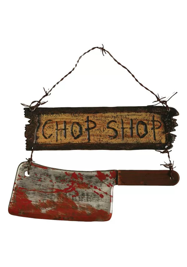 Fashion 16-Inch Chop Shop Cleaver Sign Halloween Decoration Door Decorations