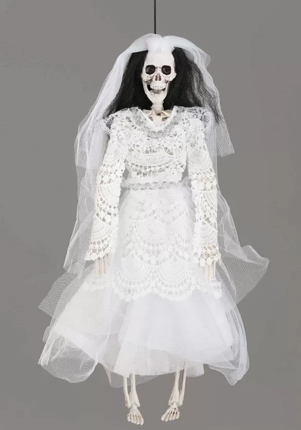 Flash Sale 16-Inch Skeleton Dressed Bride Halloween Decoration Indoor Decorations