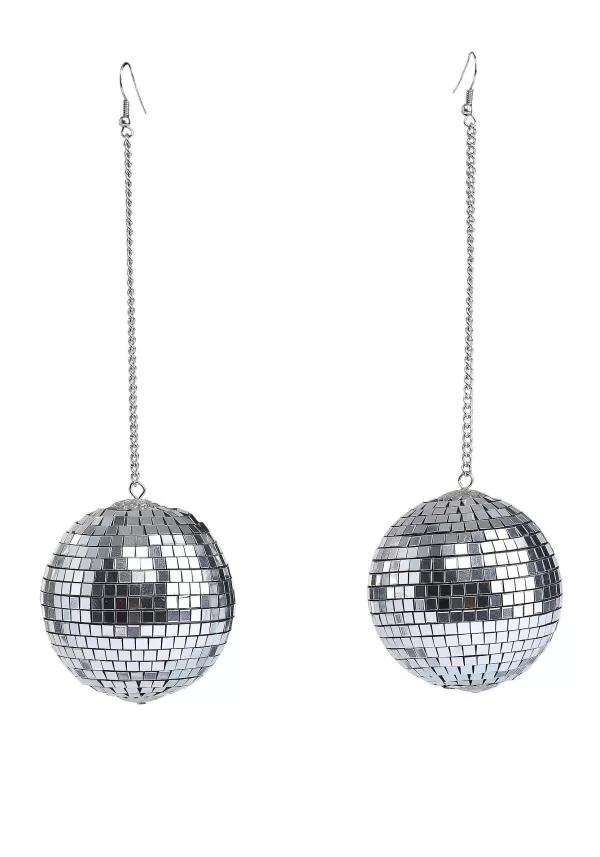 Clearance 1960S Mod Disco Ball Earrings Costume Jewelry