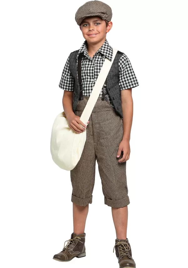 Fashion 20S Newsie Costume For Kids Boy Costumes
