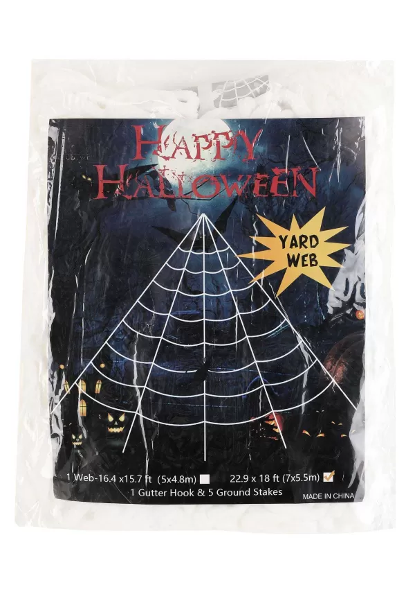 Discount 23Ft Giant Spider Web Outdoor Halloween Yard Decoration Outdoor Decorations