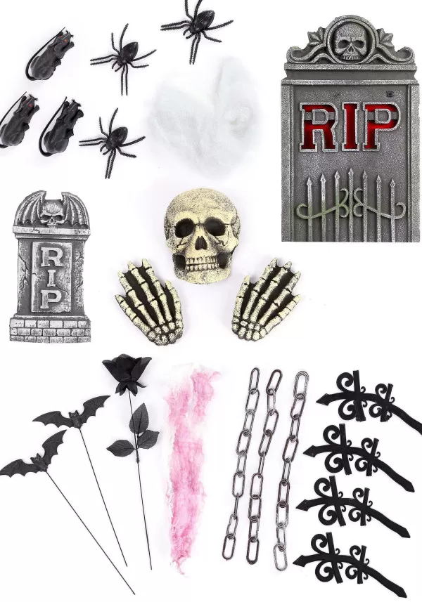 Cheap 24 Piece Tombstone Halloween Decoration Set Outdoor Decorations