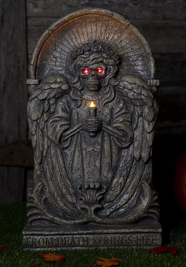 Discount 25-Inch Death Springs Life Light Up Tombstone Seasonal Visions International Decoration Outdoor Decorations