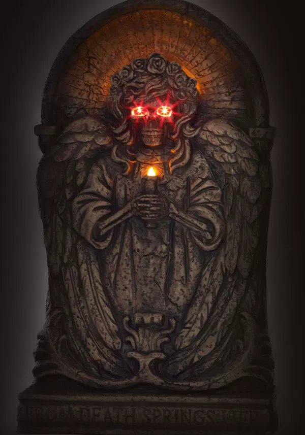 Discount 25-Inch Death Springs Life Light Up Tombstone Seasonal Visions International Decoration Outdoor Decorations