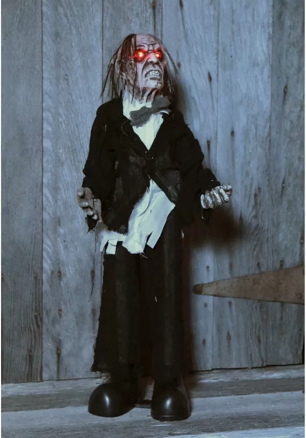 Discount 30 Inch Black Moving Zombie Prop Animatronics