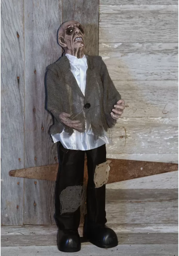 Sale 30 Inch Gray Moving Zombie Prop Animatronics
