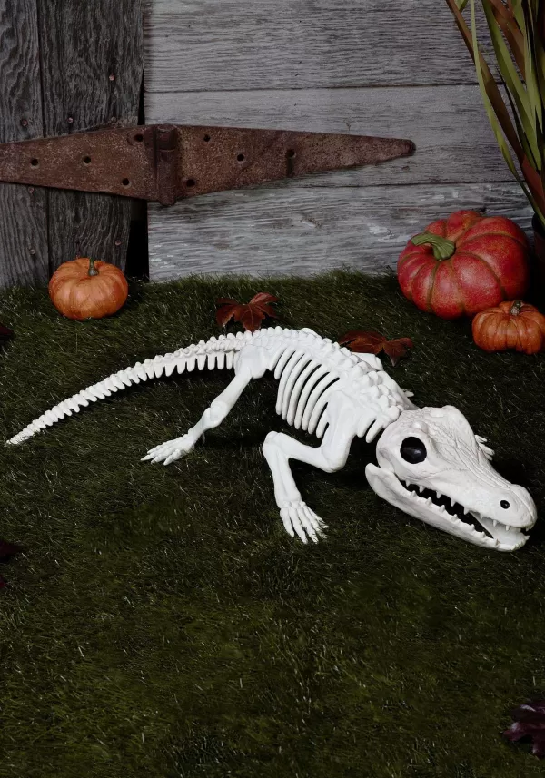 Discount 31" Crocodile Skeleton Halloween Decoration Outdoor Decorations