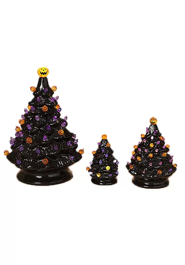 Flash Sale 3 Lighted Halloween Dolomite Trees With Sound Decoration Indoor Decorations