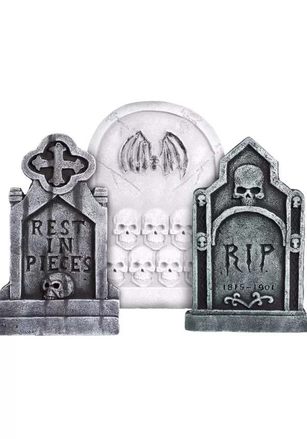 Cheap 3 Piece 20-Inch Gothic Tombstone Halloween Decoration Set Outdoor Decorations