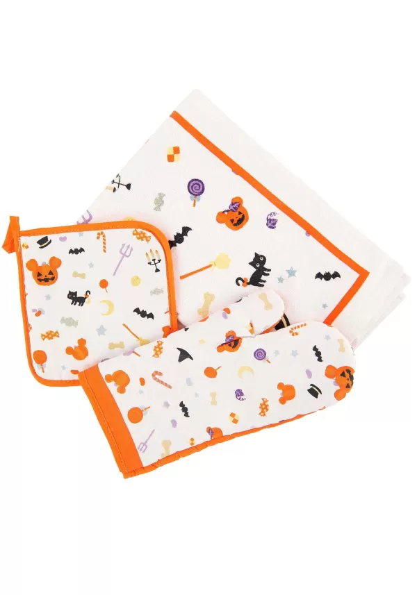 Online 3 Piece Disney Mickey Halloween Treats Textile Kitchen Set Indoor Decorations