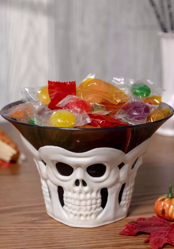 Clearance 4.5 Inch Decorative Skull Candy Bowl Indoor Decorations
