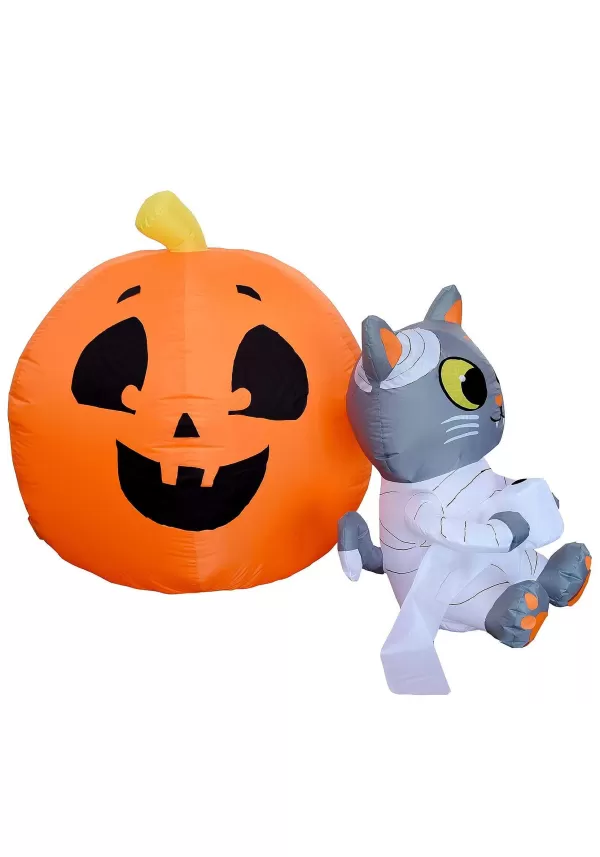 Cheap 4 Foot Mummy Cat And Pumpkin Inflatable Decoration Inflatable Decorations