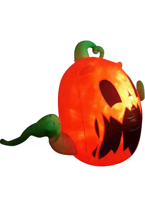 Discount 4Ft Pumpkin Monster Fire Animation Inflatable Halloween Decoration Inflatable Decorations
