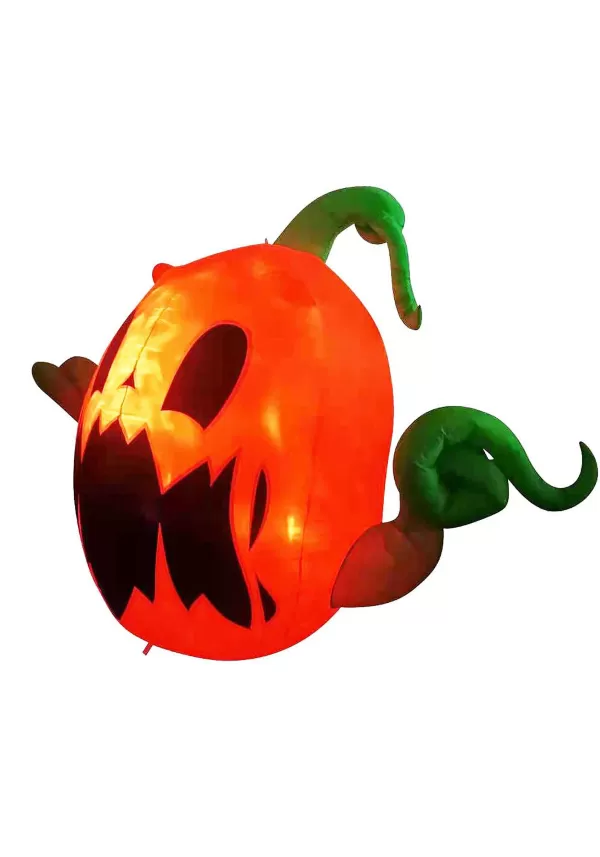 Discount 4Ft Pumpkin Monster Fire Animation Inflatable Halloween Decoration Inflatable Decorations