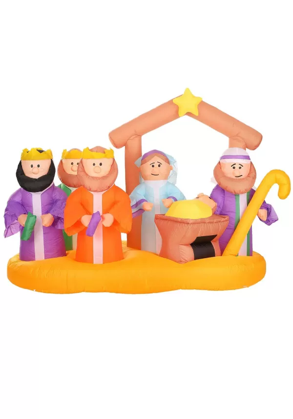 Outlet 5.5Ft Inflatable Light Up Nativity Decoration Christmas Decorations