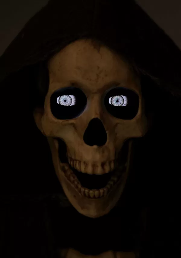 Clearance 5Ft Gleaming Digital Eye Hanging Reaper Seasonal Visions Decoration Animatronics
