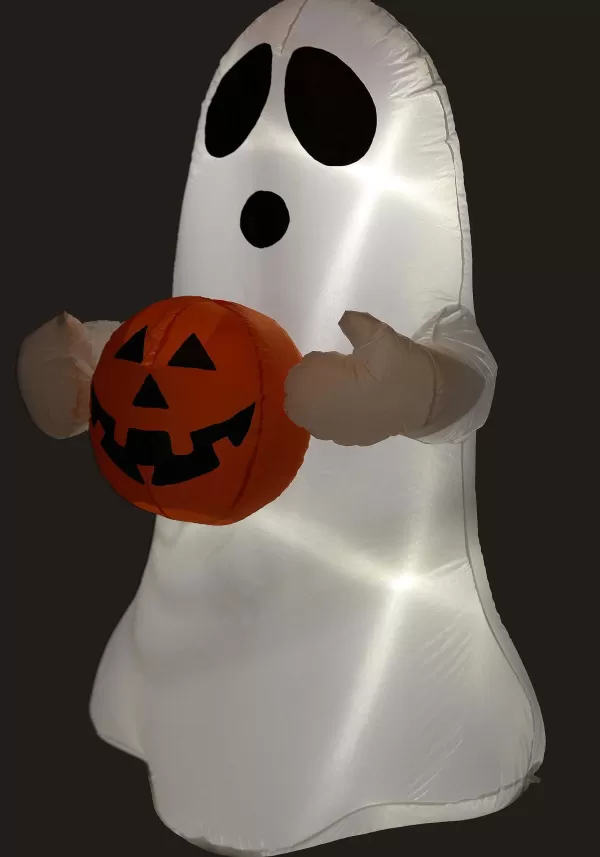 Clearance 5Ft Halloween Ghost With Pumpkin Inflatable Decoration Inflatable Decorations