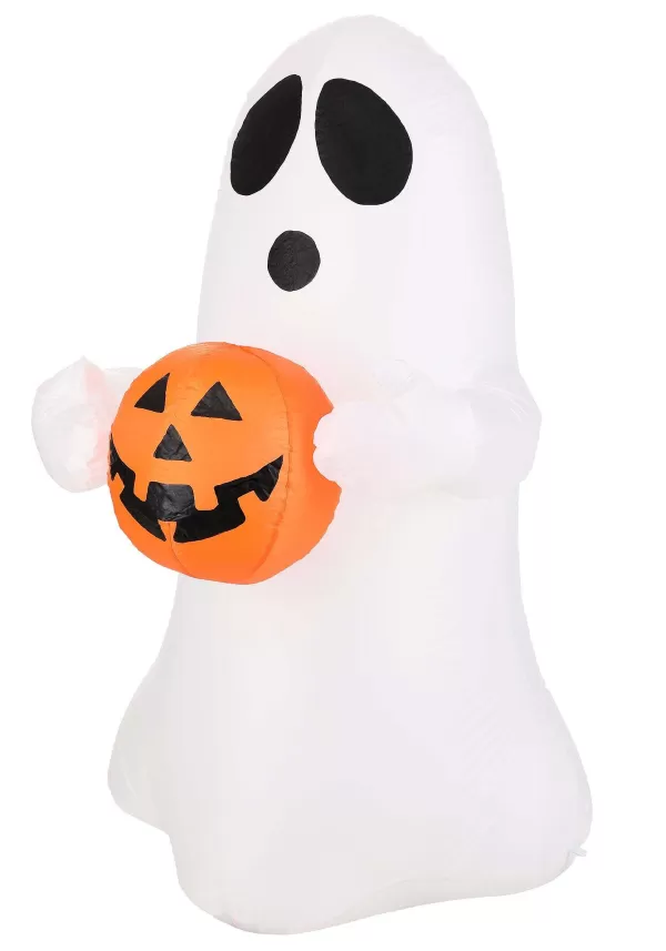 Clearance 5Ft Halloween Ghost With Pumpkin Inflatable Decoration Inflatable Decorations