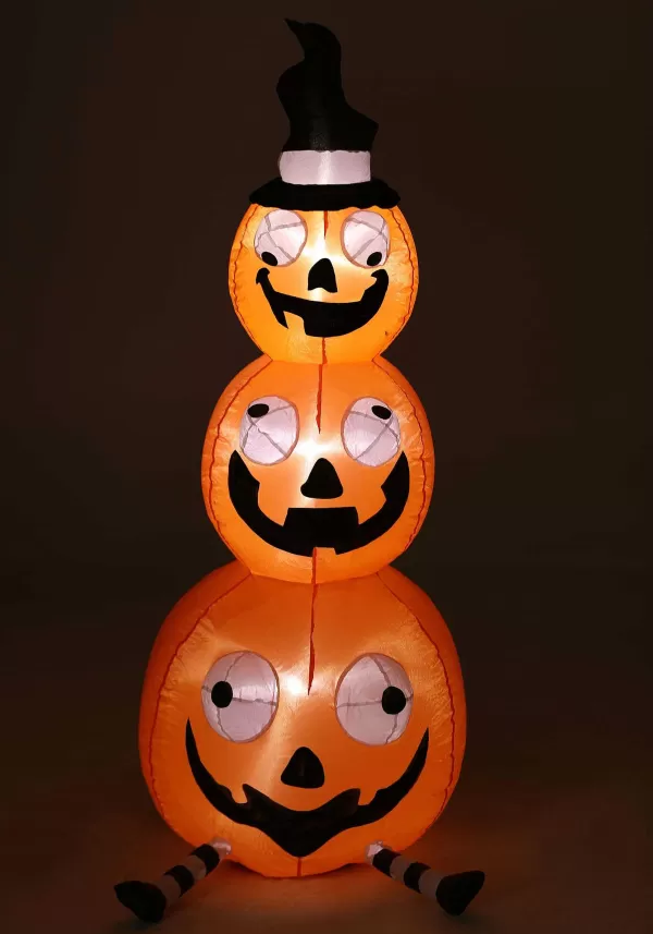Fashion 5Ft Silly Stacked Jack-O-Lantern Inflatable Halloween Decoration Inflatable Decorations