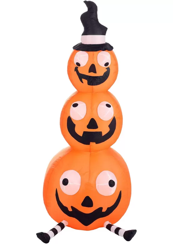 Fashion 5Ft Silly Stacked Jack-O-Lantern Inflatable Halloween Decoration Inflatable Decorations