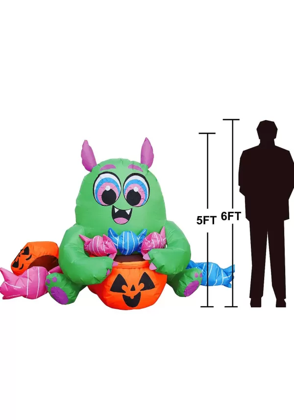 Shop 5Ft Tall Candy Monster Inflatable Decoration Inflatable Decorations