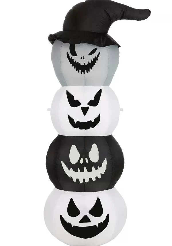 Cheap 5Ft White & Black Stacked Jack O Lantern Inflatable Halloween Decoration Inflatable Decorations