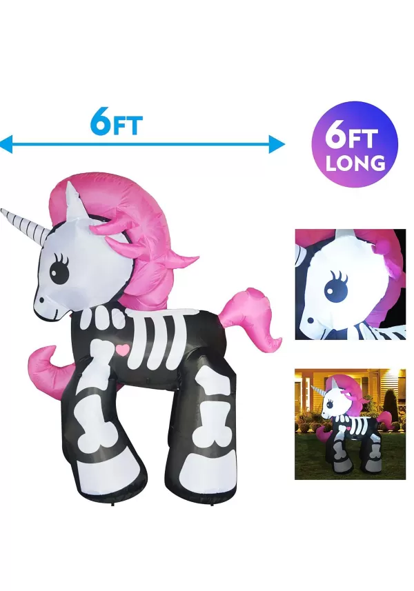 Cheap 6 Foot Inflatable Skeleton Unicorn Decoration Inflatable Decorations