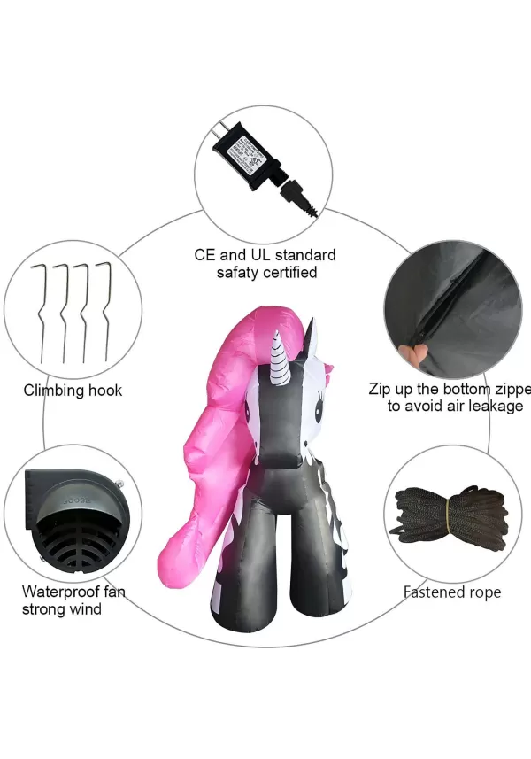 Cheap 6 Foot Inflatable Skeleton Unicorn Decoration Inflatable Decorations