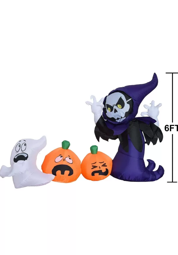 Clearance 6 Foot Tall Large Reaper Catching Ghost Inflatable Decoration Inflatable Decorations