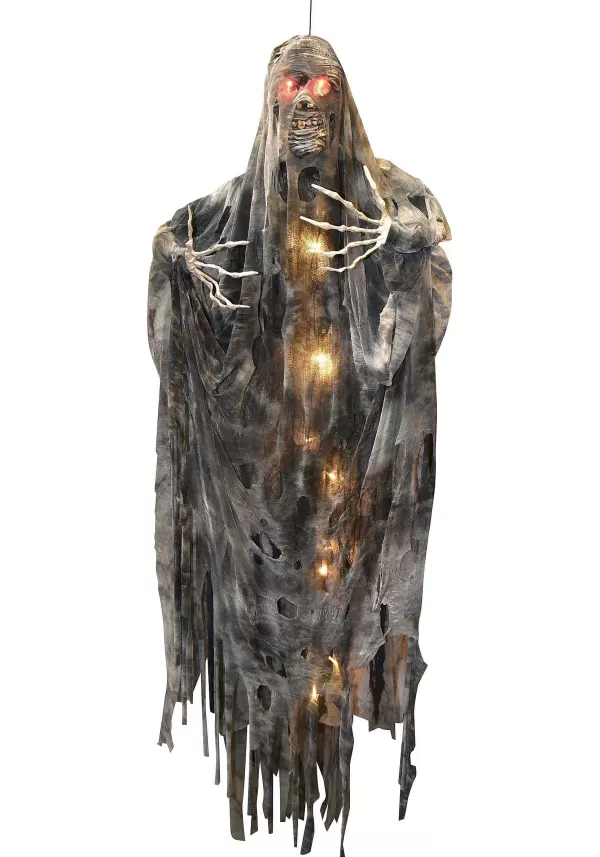 Cheap 6Ft Hanging Light Up Creepy Mummy Halloween Decoration Scary Decorations