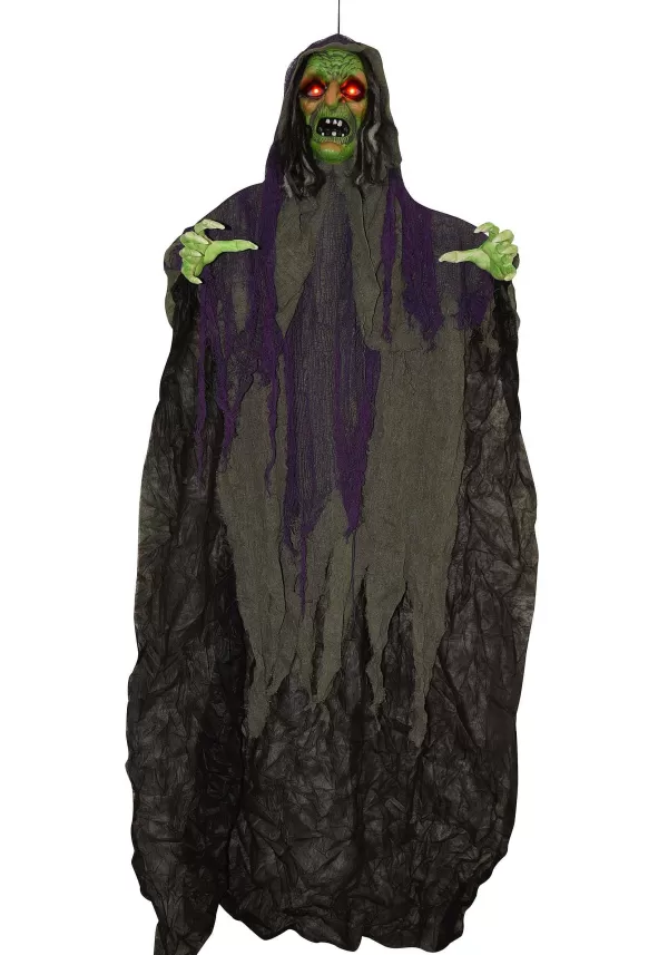 Fashion 6Ft Hanging Light Up Shaking Witch Halloween Decoration Animatronics