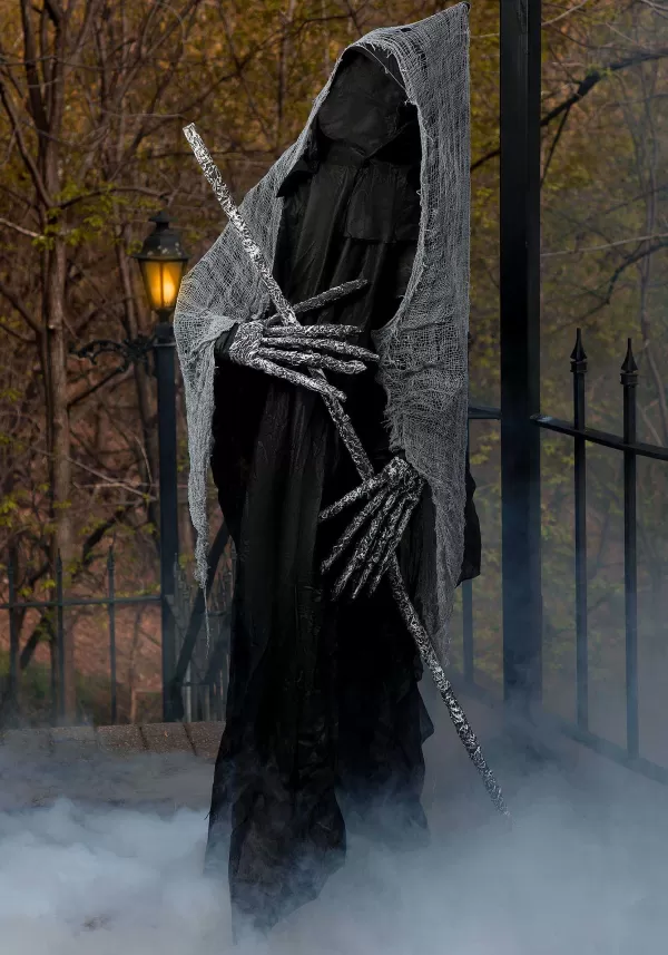 Flash Sale 6Ft Reaper With Staff Halloween Decoration Outdoor Decorations