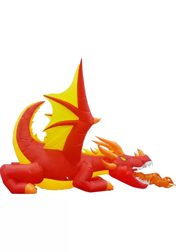 Clearance 6Ft Tall Large Fire Dragon Inflatable Decoration Inflatable Decorations