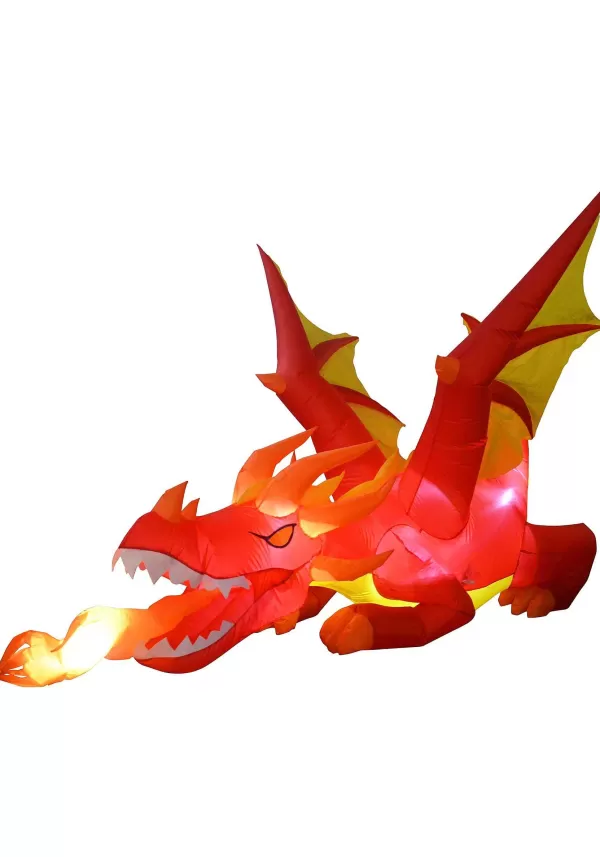Clearance 6Ft Tall Large Fire Dragon Inflatable Decoration Inflatable Decorations