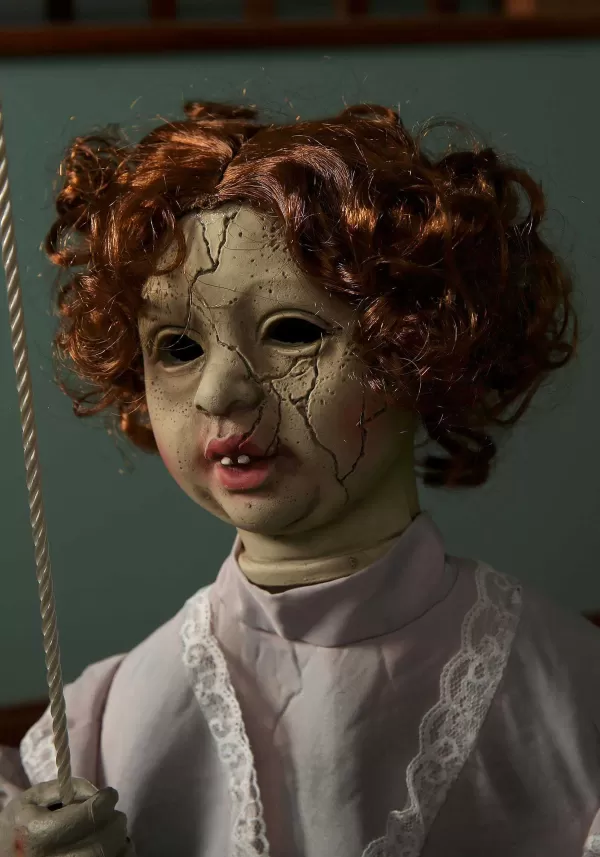 New 72" Ghostly Go Round With 3 Dolls Animated Halloween Decoration Animatronics