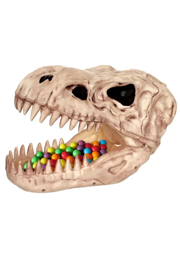 Cheap 7.5" T-Rex Skull Candy Bowl Indoor Decorations