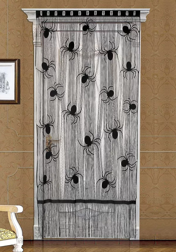 Cheap 80" Lace Spider Window/Door Panel Door Decorations