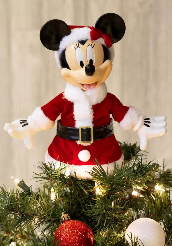 Online 8 1/2-Inch Minnie Mouse Treetopper Christmas Decorations