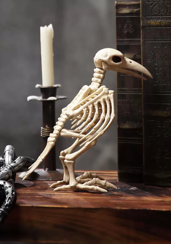 Clearance 8" Skeleton Raven Prop Door Decorations