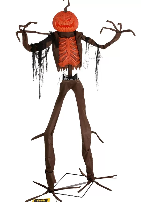 Outlet 8Ft Giant Animated Scarecrow Pumpkin Decoration Animatronics