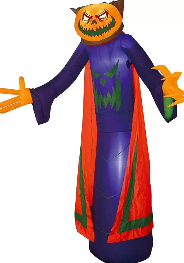 Sale 8Ft Inflatable Pumpkin Wizard Decoration Inflatable Decorations