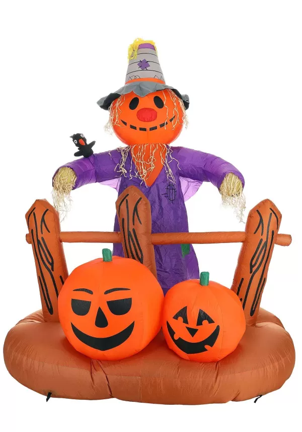 Clearance 8Ft Pumpkin Patch Scarecrow Inflatable Decoration Inflatable Decorations