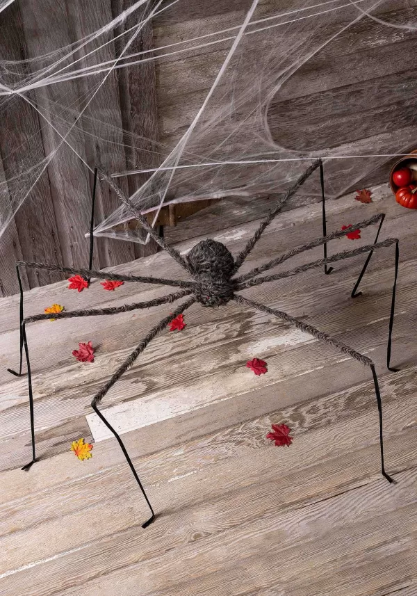 Hot 90 Inch Fuzzy Spider Decor Indoor Decorations