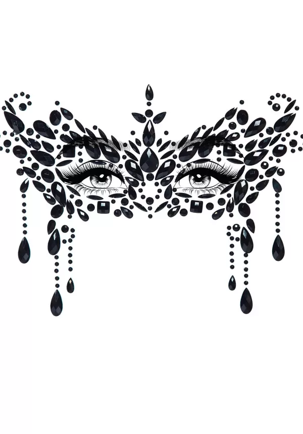 Store Adhesive Masquerade Black Face Jewels Costume Jewelry