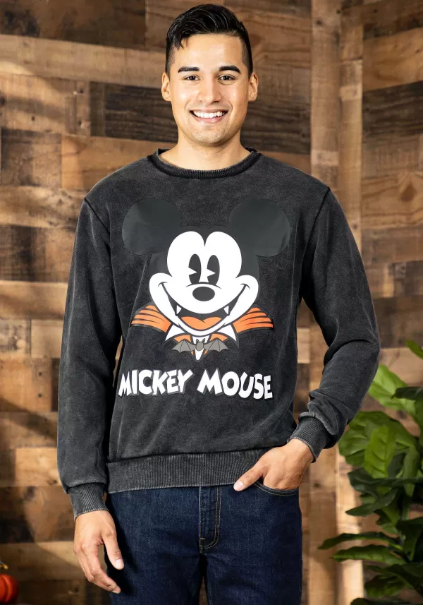 Clearance Adult Mickey Vampire Crewneck Halloween Clothes