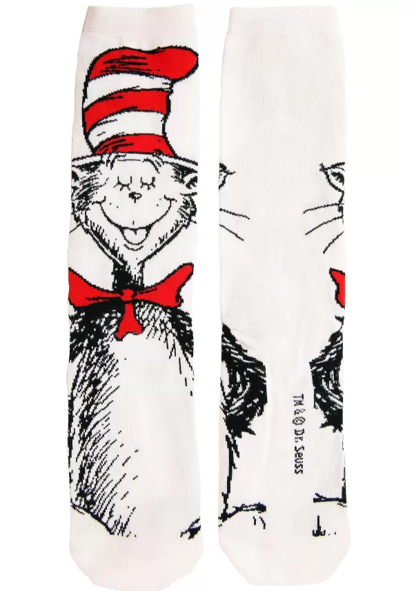 Fashion Adult Dr. Seuss Characters Crew Sock 3 Pair Set Socks / Slippers